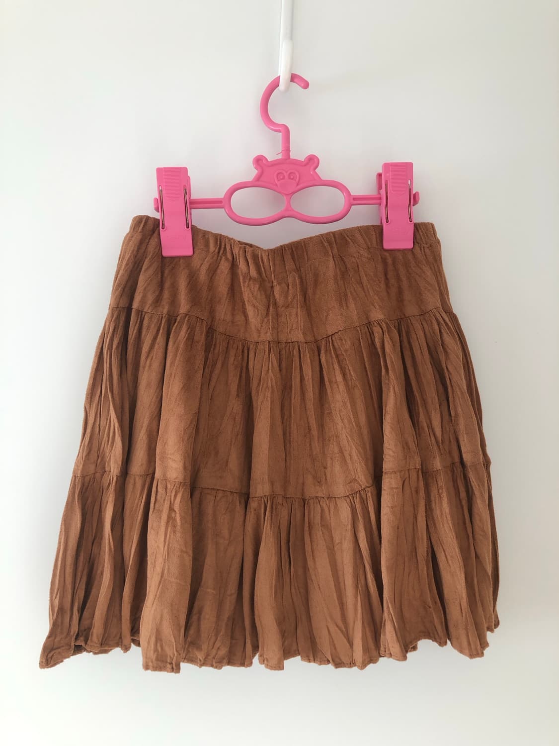 브라운 스웨이드 스커트 상품이미지1