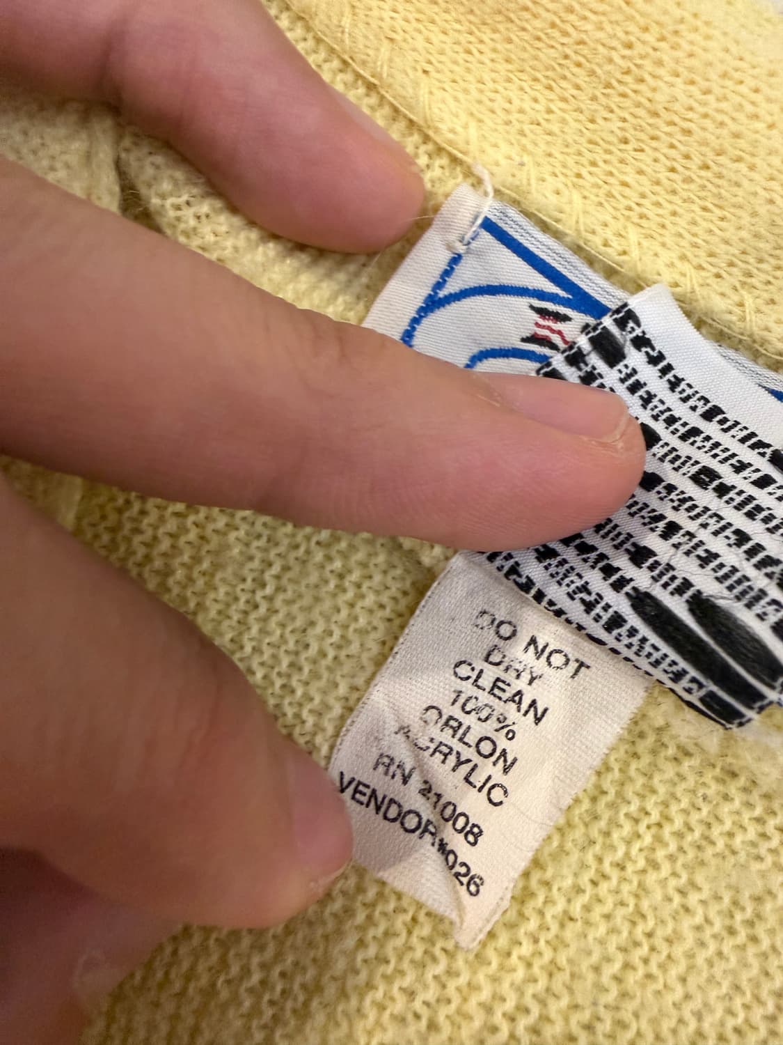 70s IZOD 라코스테 아카이브 레몬 옐로우 아크릴 가디건 상품이미지6