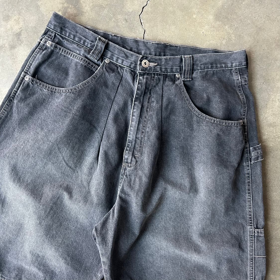 블랙 데님 버뮤다 팬츠 상품이미지3