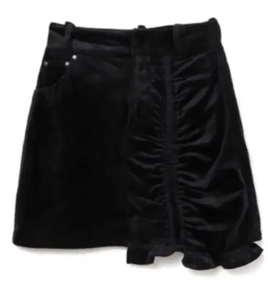 Melt the lady 미니 스커트 블랙 고스로리 펑크 프릴 벨벳 상품이미지1