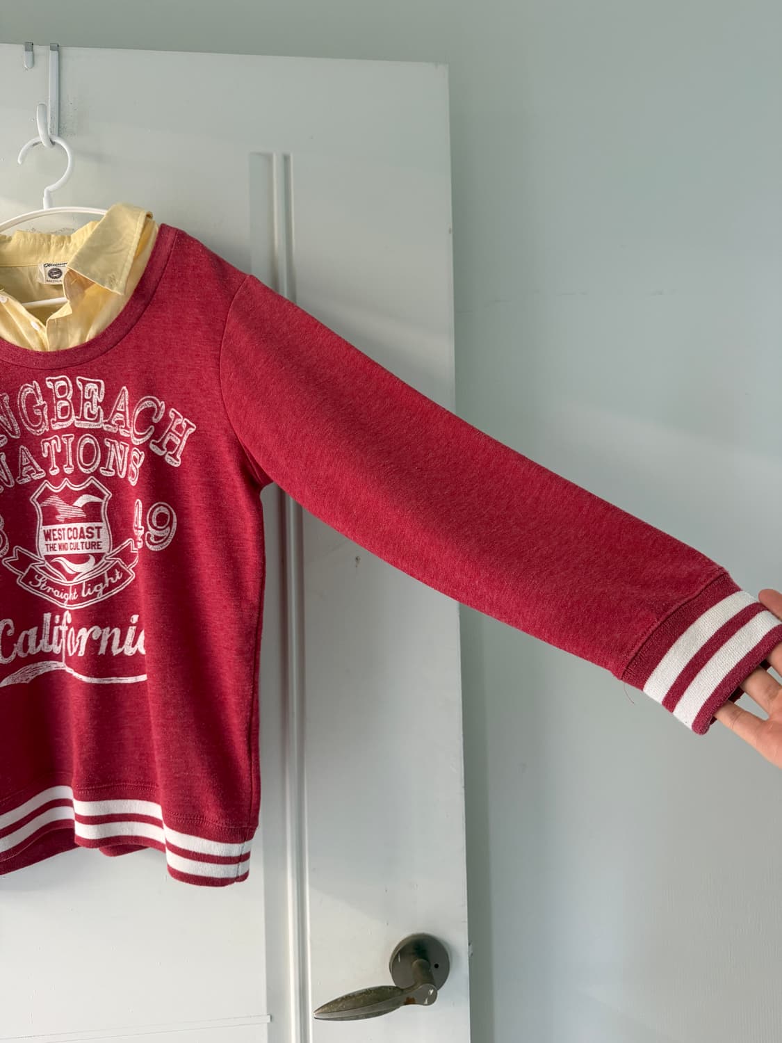 일본빈티지 y2k 레이어드 카라스웻 상품이미지7