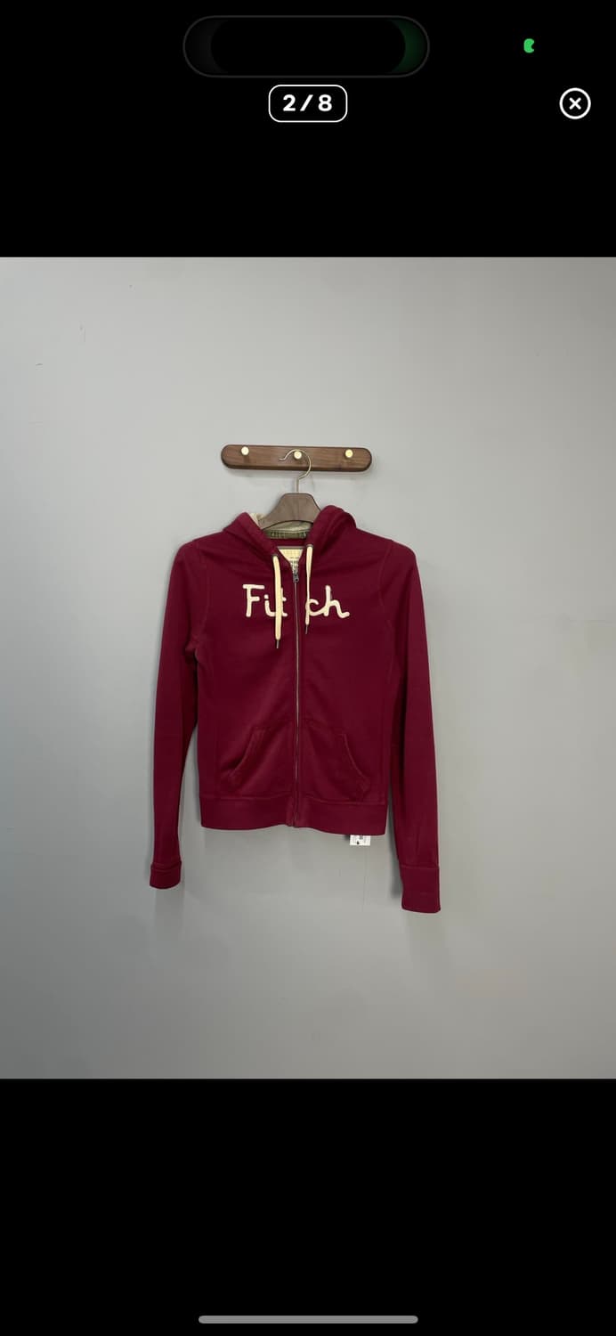 아베크롬비 버건디 후드집업 A3176 상품이미지2