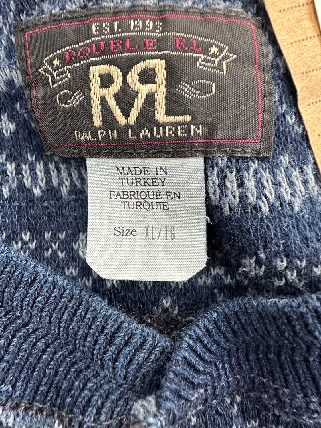 rrl 자카드 헨리넥 XL 새상품 상품이미지2