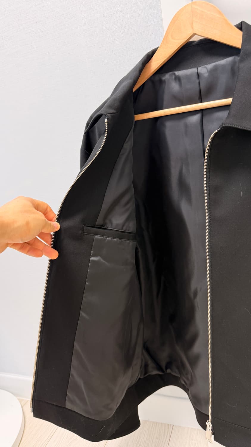 무신사 스탠다드 릴렉스드 미니멀 재킷 [블랙] 상품이미지4