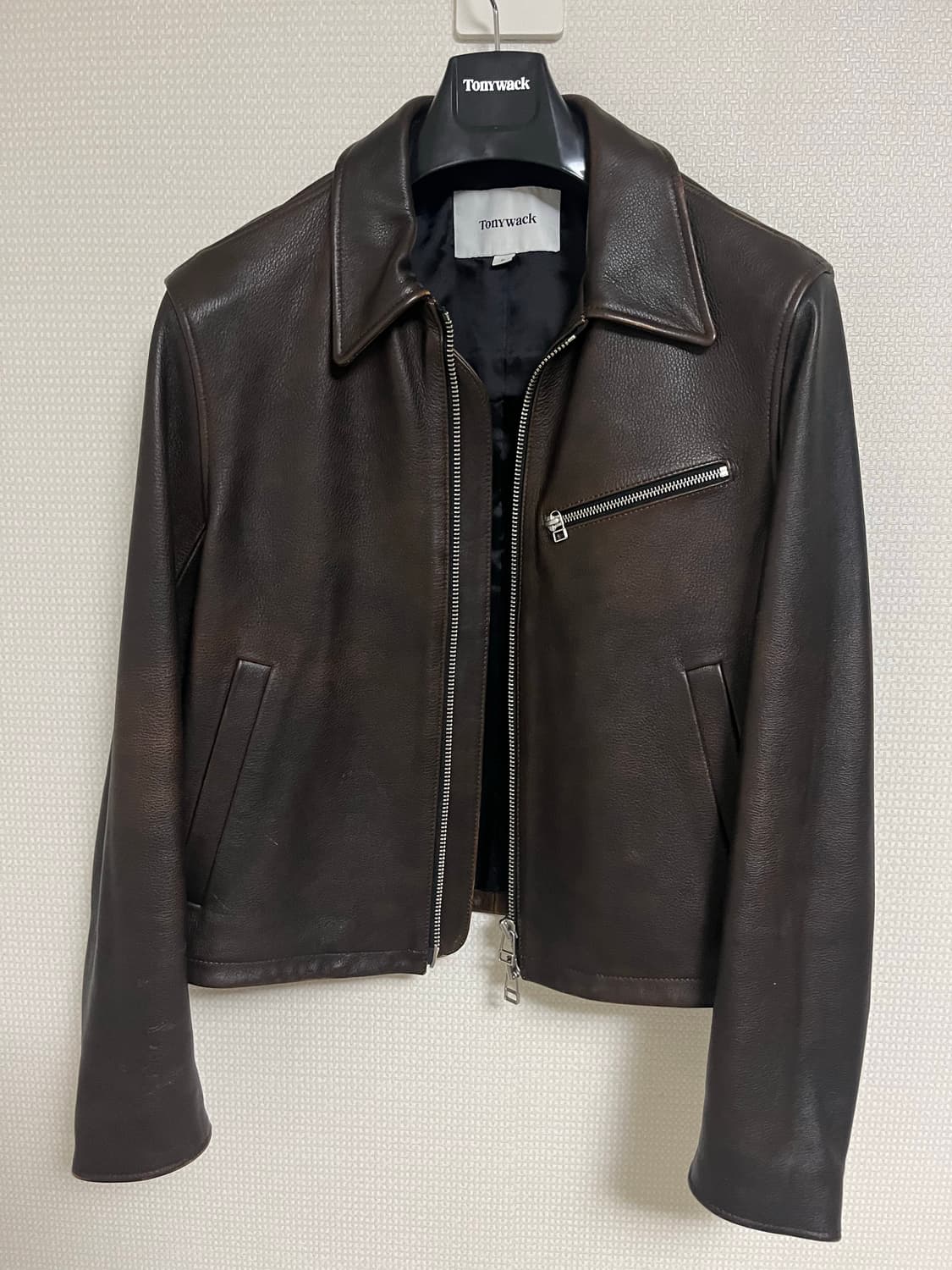 토니웩 크롭레더자켓 상품이미지1