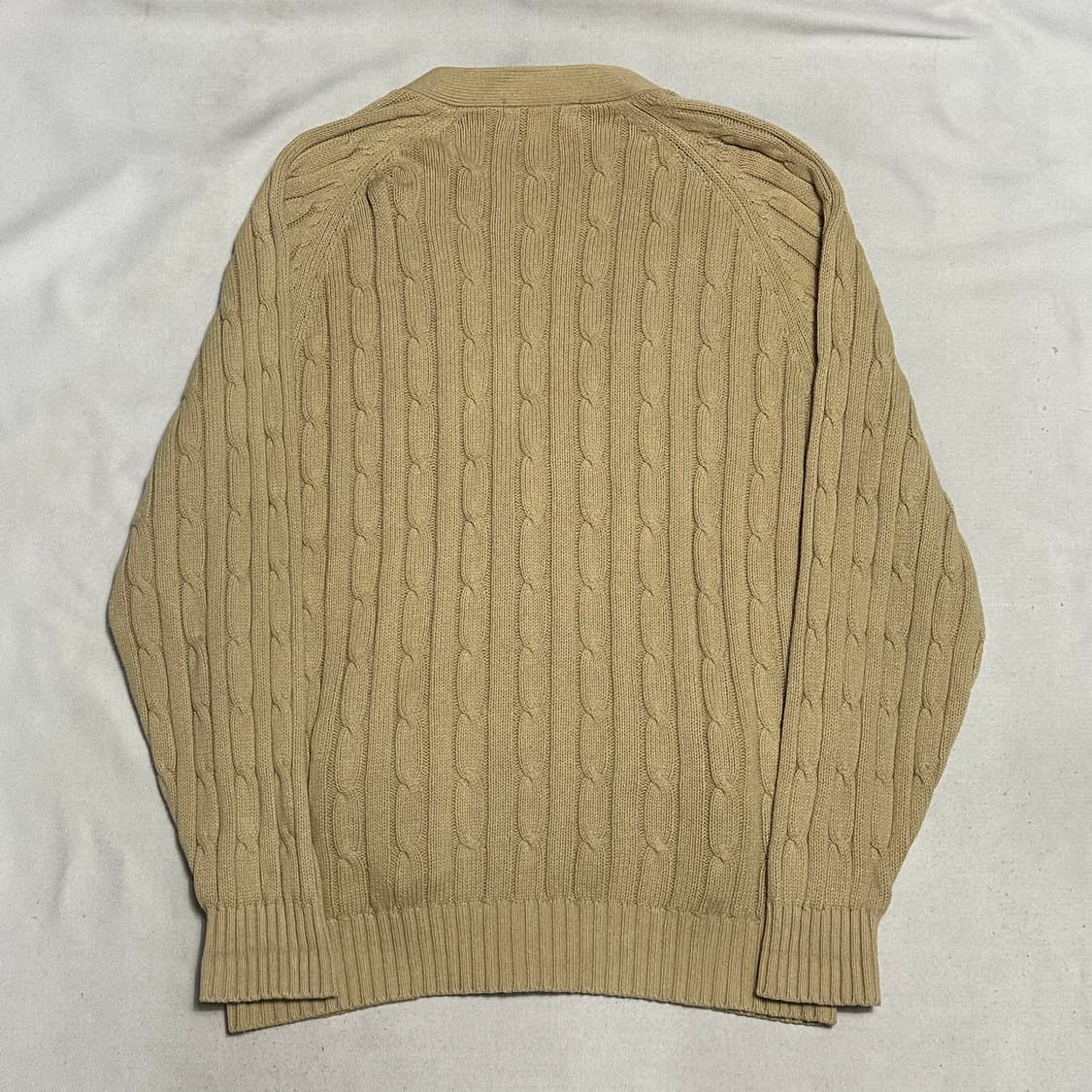 XL 폴로랄프로렌 베이지 케이블 브이넥 가디건 상품이미지3