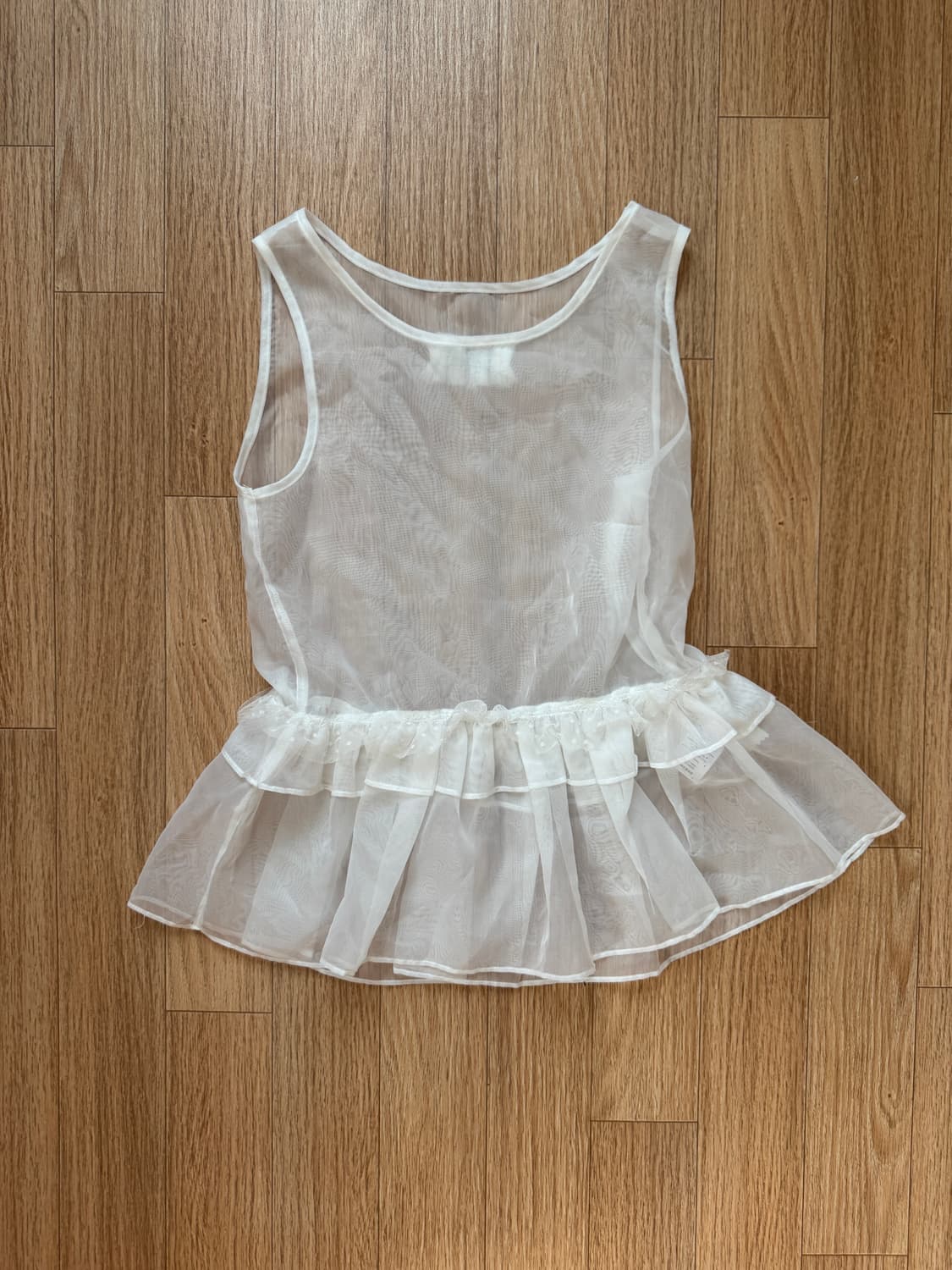 오헤시오 FRILL LACE LAYERED SLEEVELESS TOP 상품이미지1