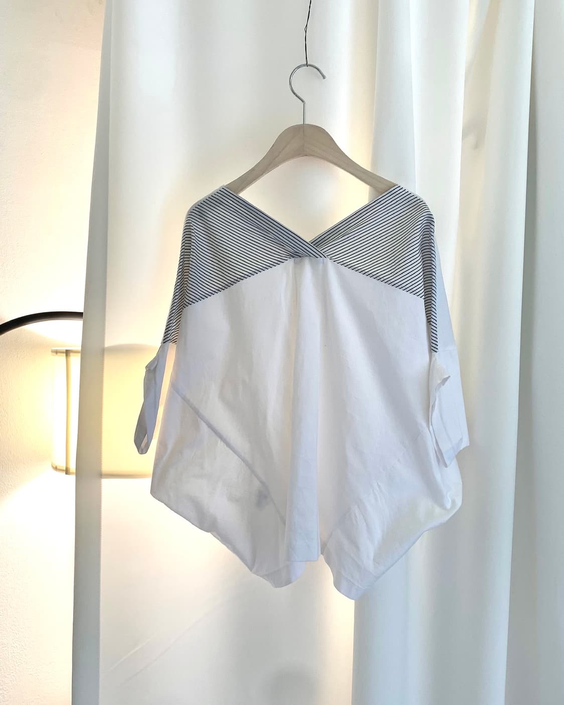 V neck raglan back twist t-shirts 상품이미지8
