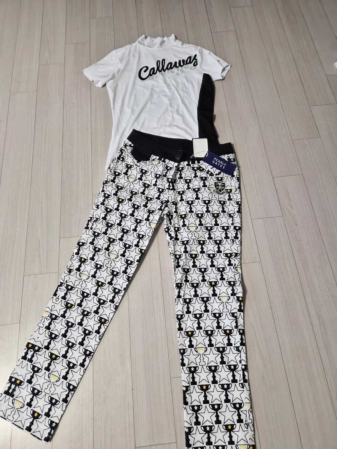 파리게이츠 정품 트로피 별 패턴 골프 팬츠 (새상품) 상품이미지1