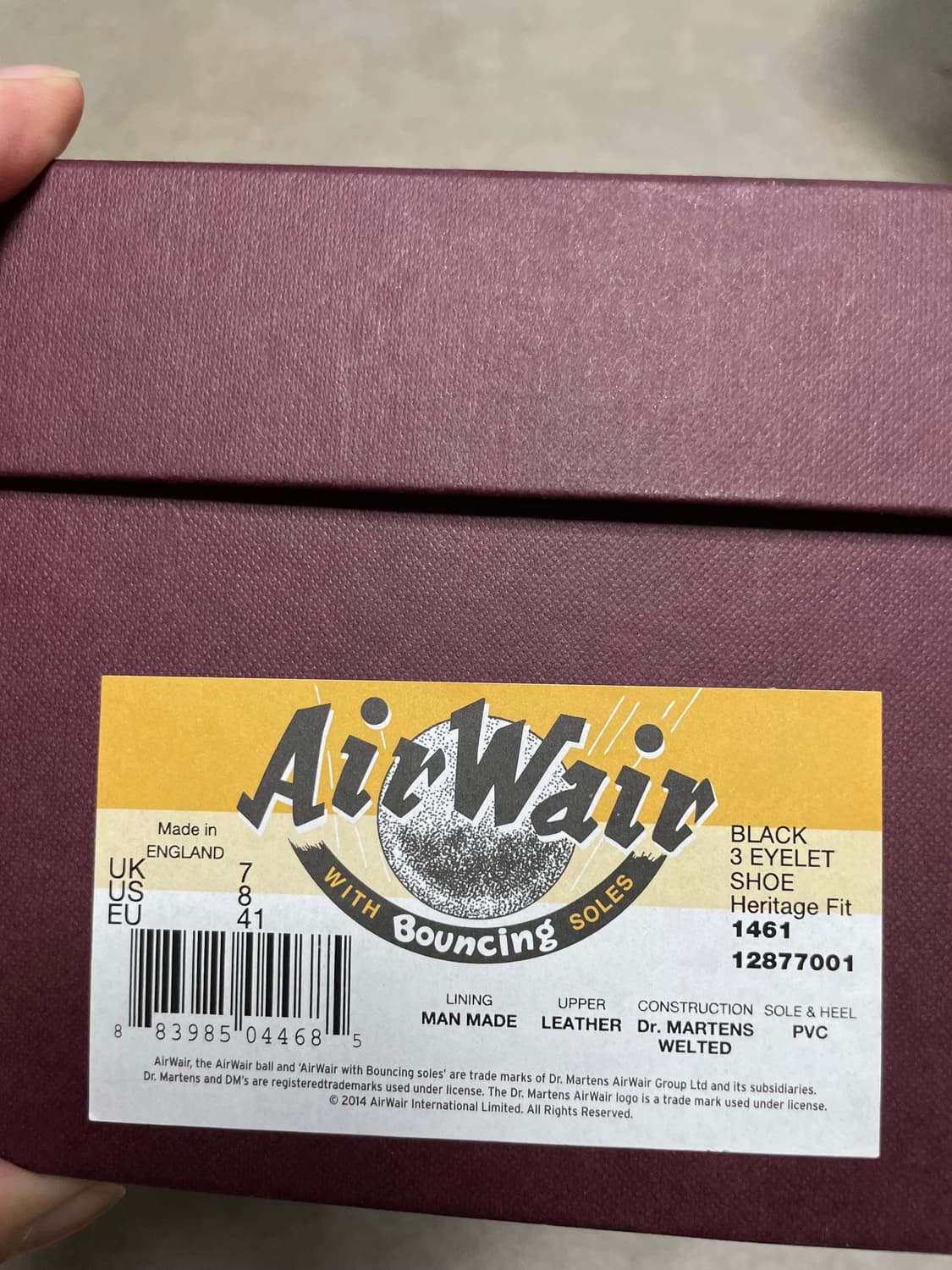 닥터마틴 mie 1461 3홀 made in england 상품이미지2