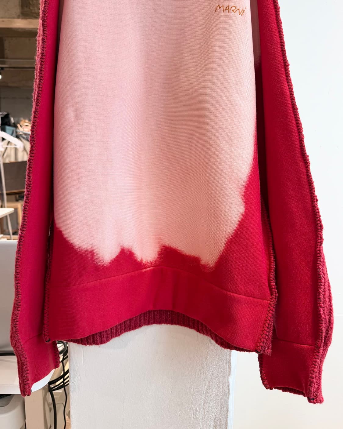 마르니 레드 보트넥 더블다이드 코로션 니트 스웻셔츠 상품이미지6