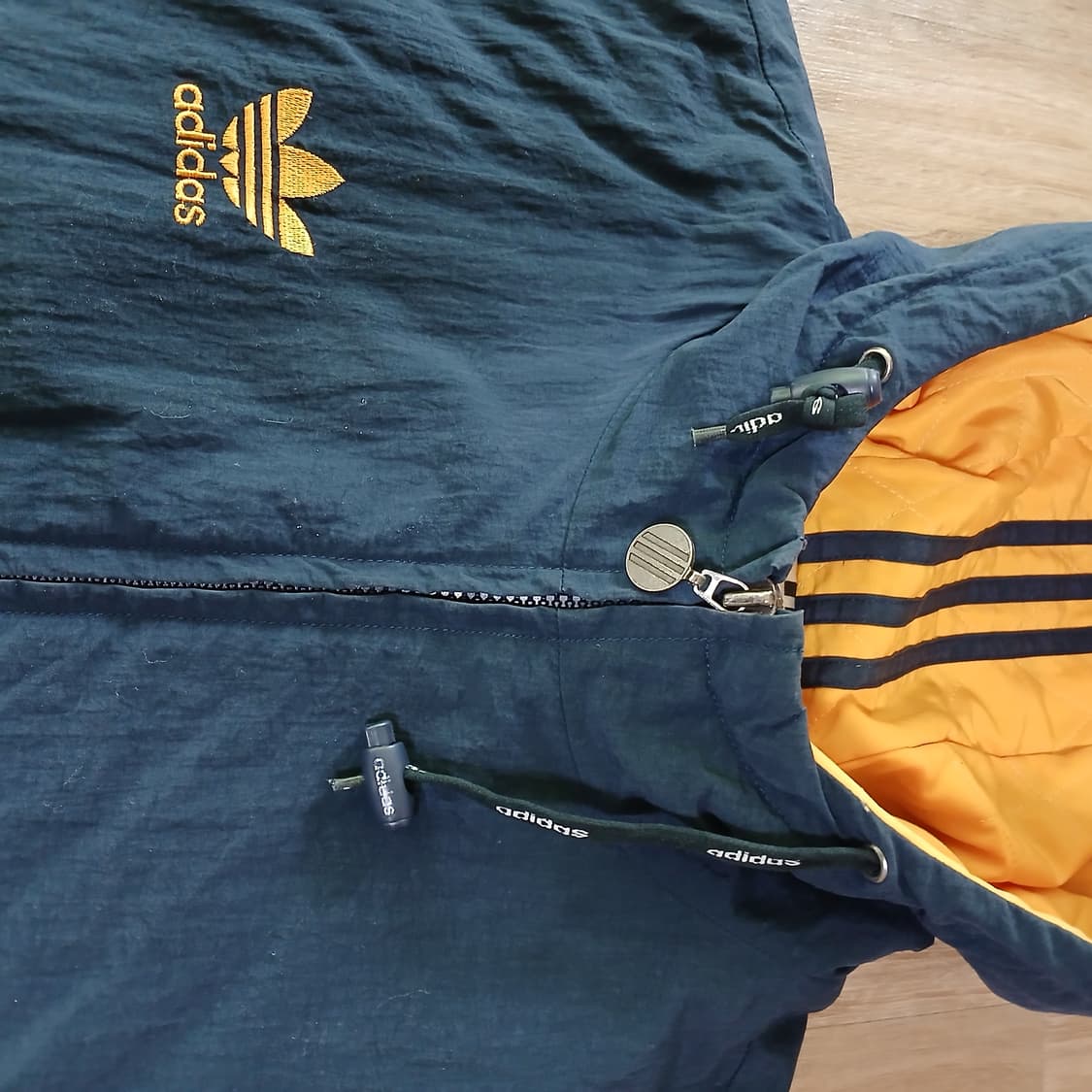 adidas 아디다스 90S 빈티지 올드스쿨 패딩 조끼 베스트 바스락 상품이미지3