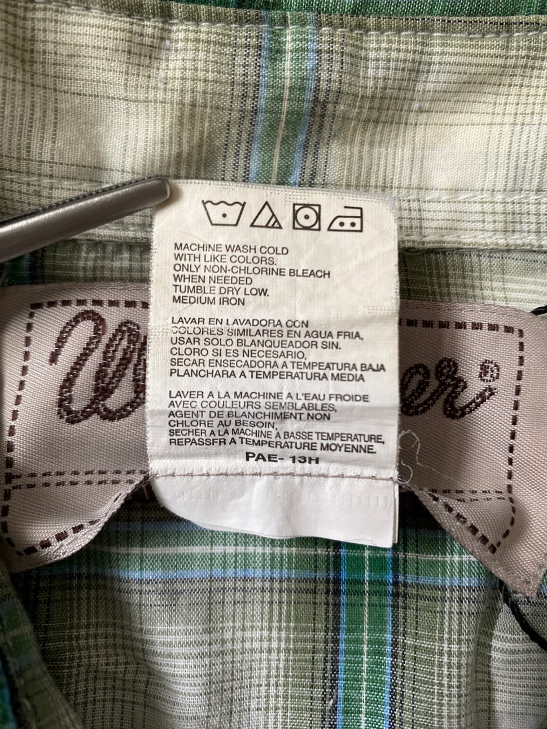 랭글러 체크 셔츠 (Man 2XL) AB0641 상품이미지8