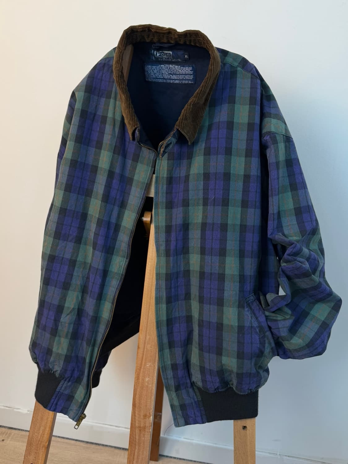 80s 폴로 랄프로렌 블랙와치 타탄 봄버 자켓  상품이미지1