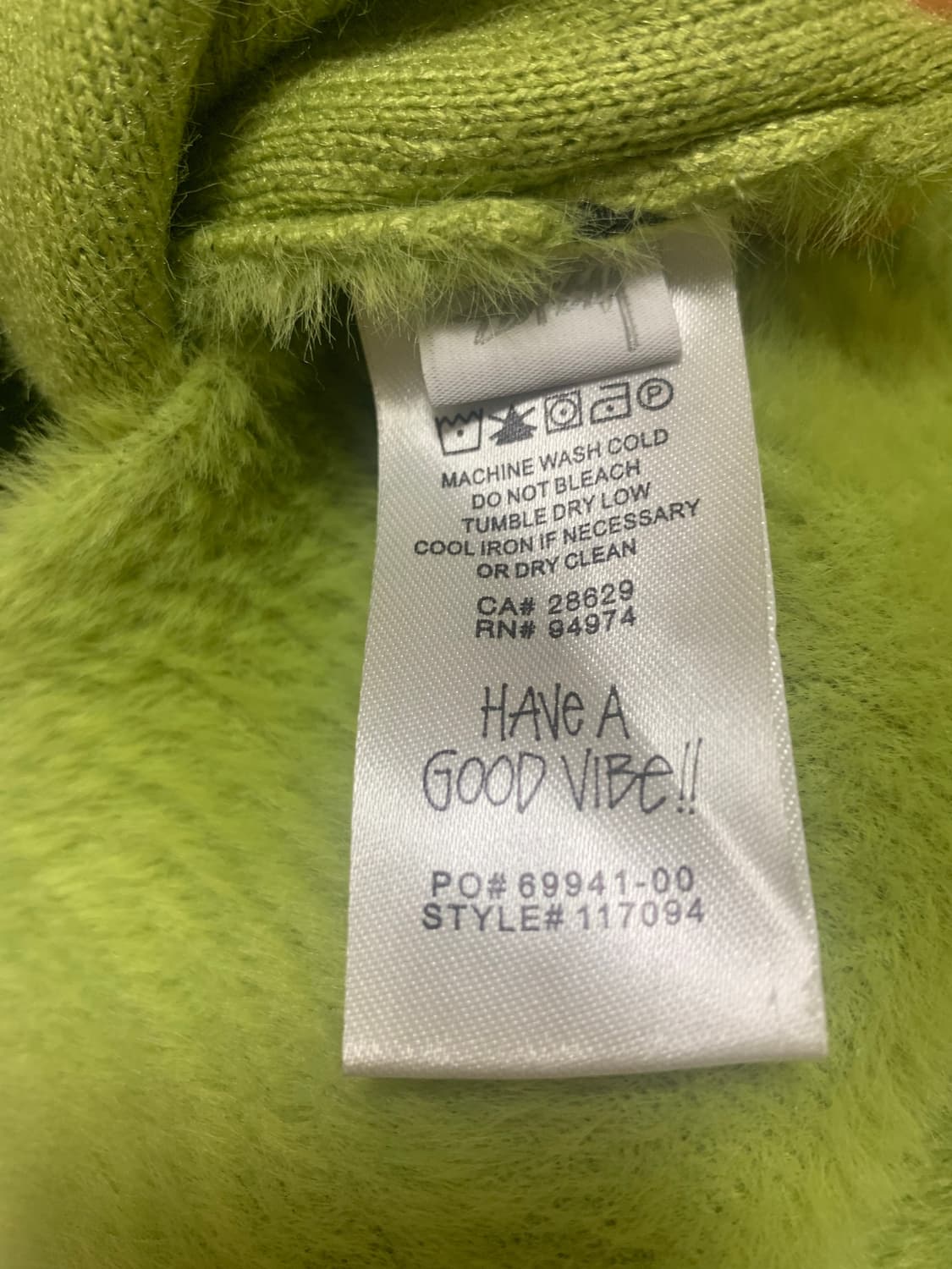 스투시 쉐기 가디건 라임 상품이미지8