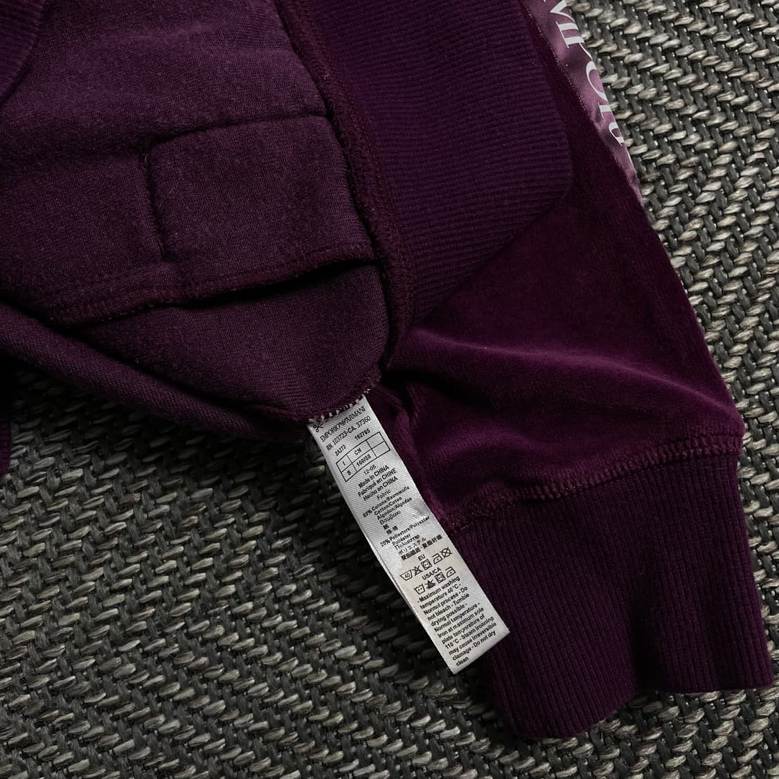 아르마니 y2k 아카이브 벨벳 후디 자켓 y 3897 상품이미지6