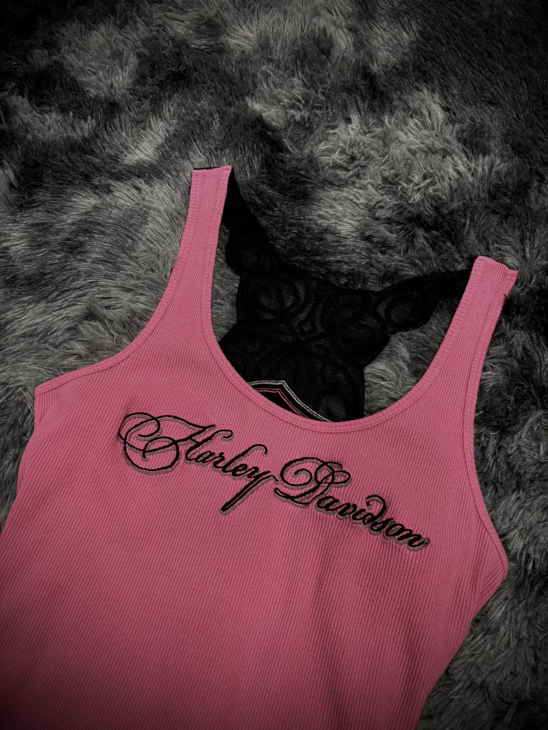 Harley Davidson 핑크 골지 슬리브리스 상품이미지3