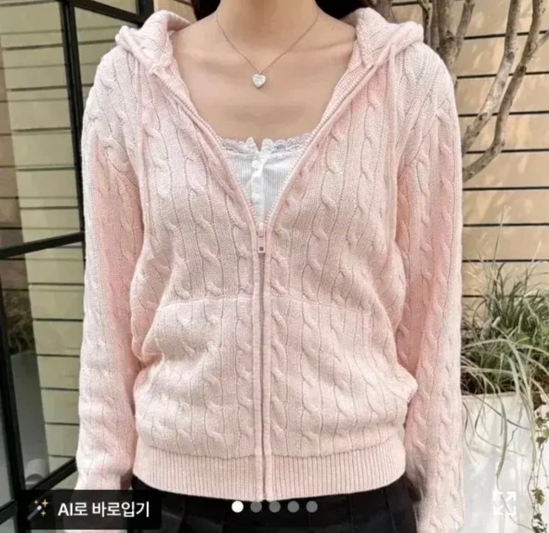 브랜디멜빌 니트 후드 집업 상품이미지4