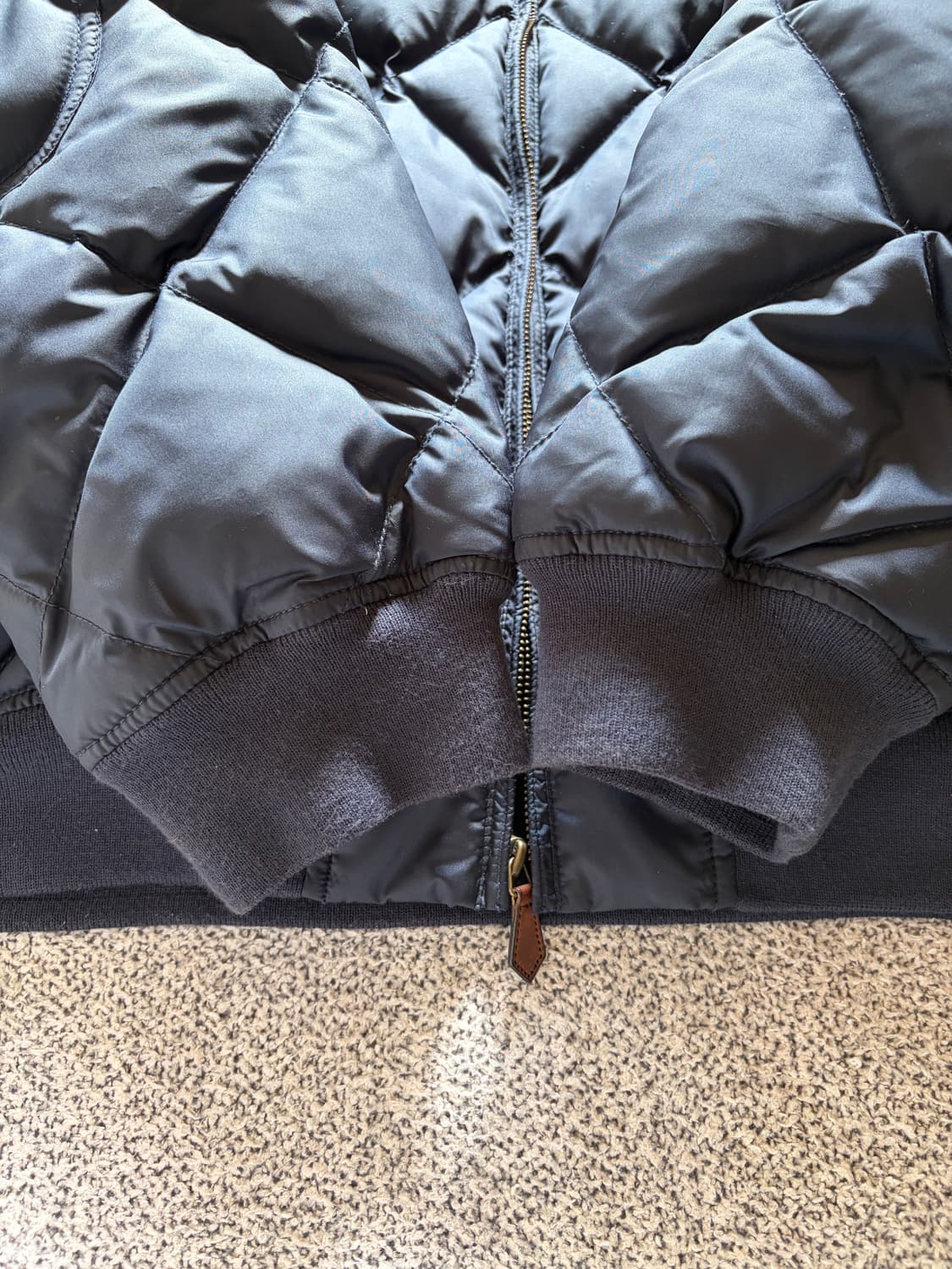 90s 폴로 랄프로렌 퀼팅 봄버 네이비 xxl 상품이미지3