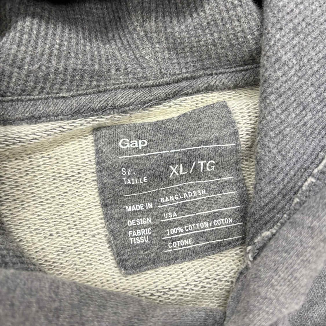 Gap 갭 그레이 스웨트셔츠 후드티(XL) 상품이미지4