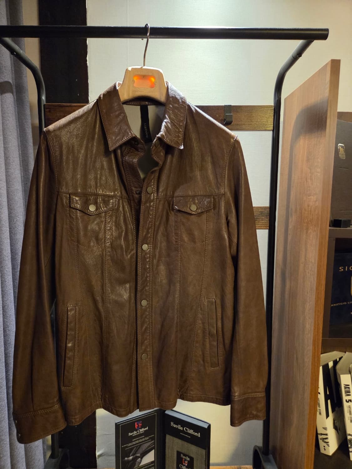 이탈리아 브랜드 가렛 레더셔츠 상품이미지1