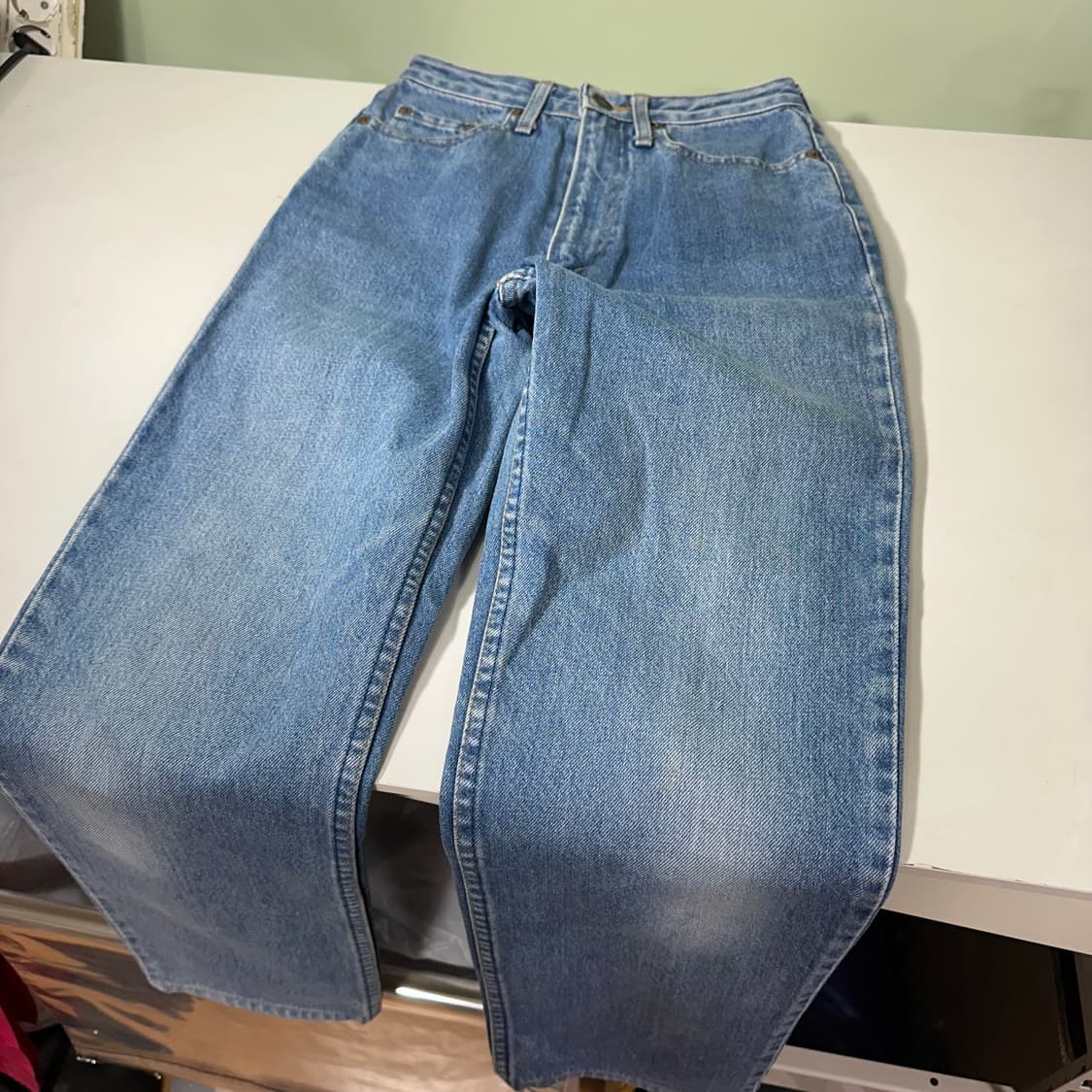 우먼M 리바이스515 보이핏 연청워시드 데님팬츠 청바지 상품이미지3