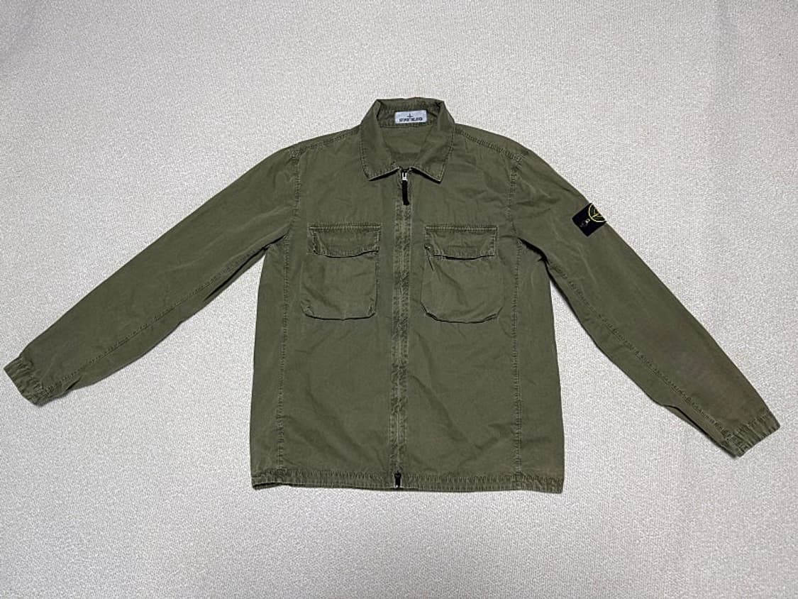 스톤 아일랜드 와펜 패치 투포켓 셔츠 자켓 남성용 105사이즈 상품이미지1