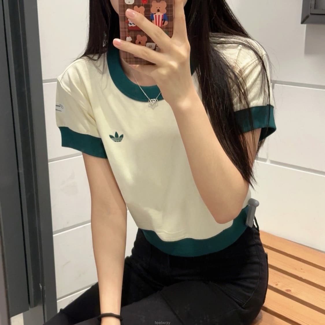 아디다스 x no title 크롭티셔츠 사이즈xs 상품이미지1