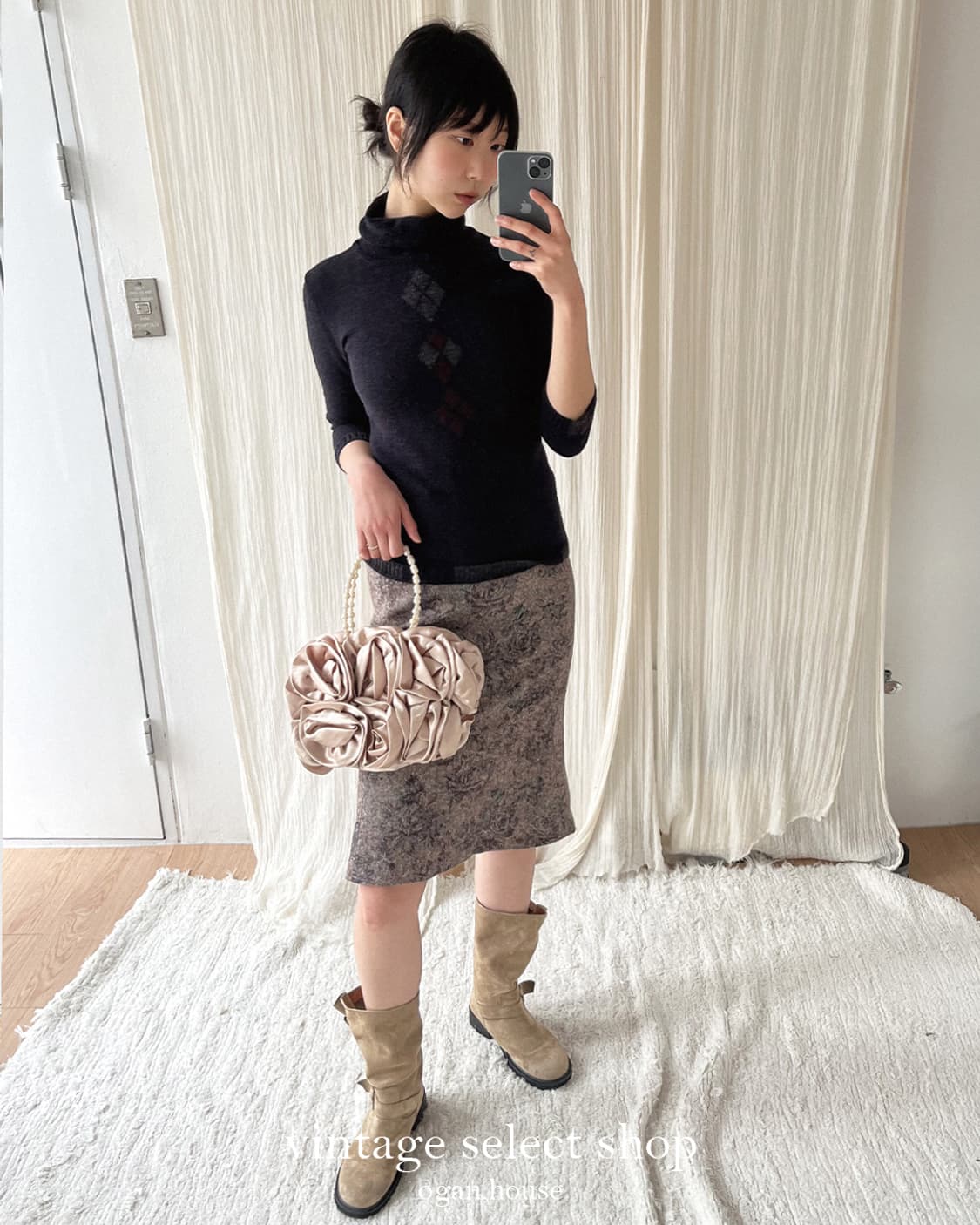 vintage floral patterned skirt 상품이미지4