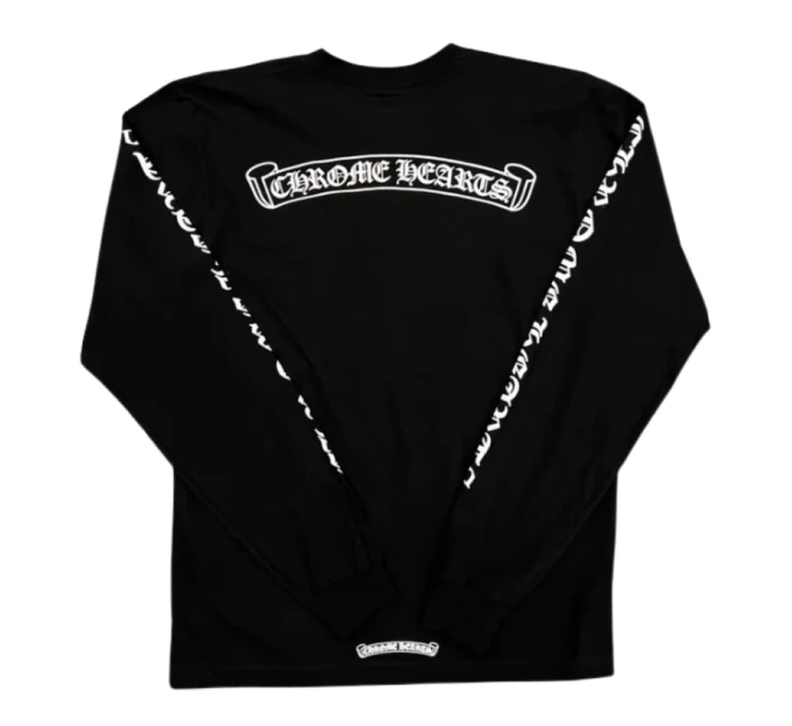 (XXL)크롬하츠 스크롤 로고 롱슬리브 블랙 상품이미지2