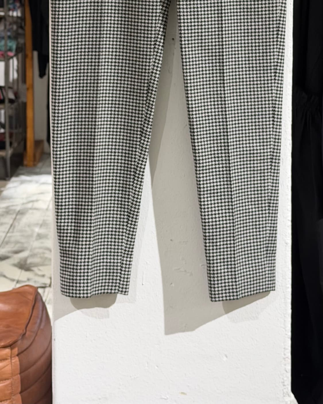 생로랑 블랙화이트 하운드투스 체크 패턴 팬츠 상품이미지3