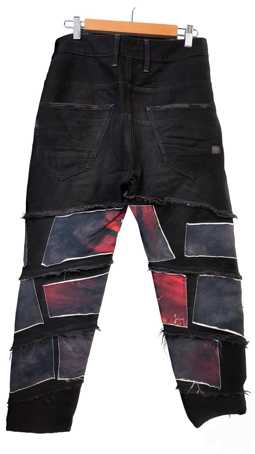 G-Star 블랙 데님 패치 워크 팬츠(W28/L30)택없음/디피용 상품이미지2