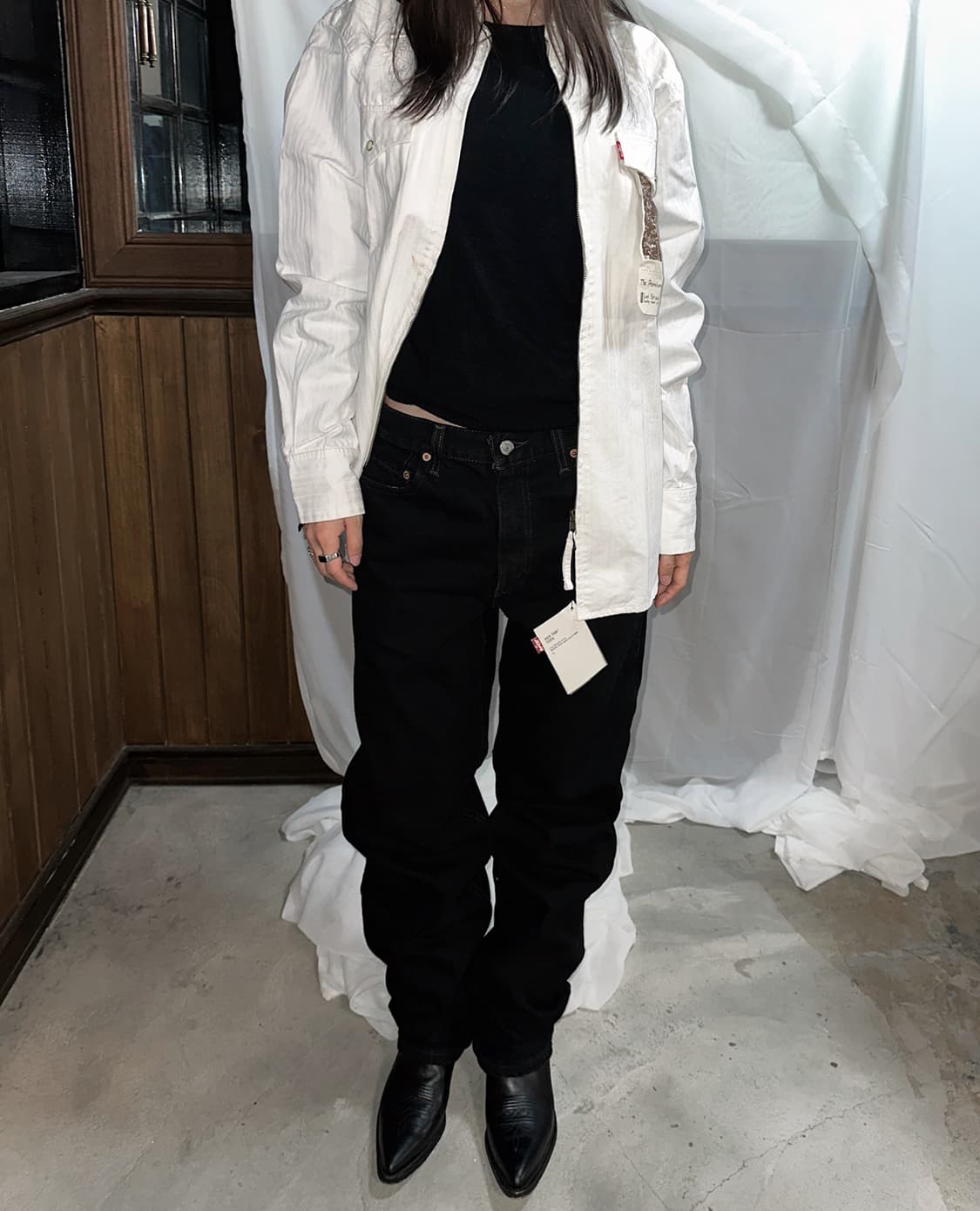 LEVI'S 550 regular black jeans w30 상품이미지4