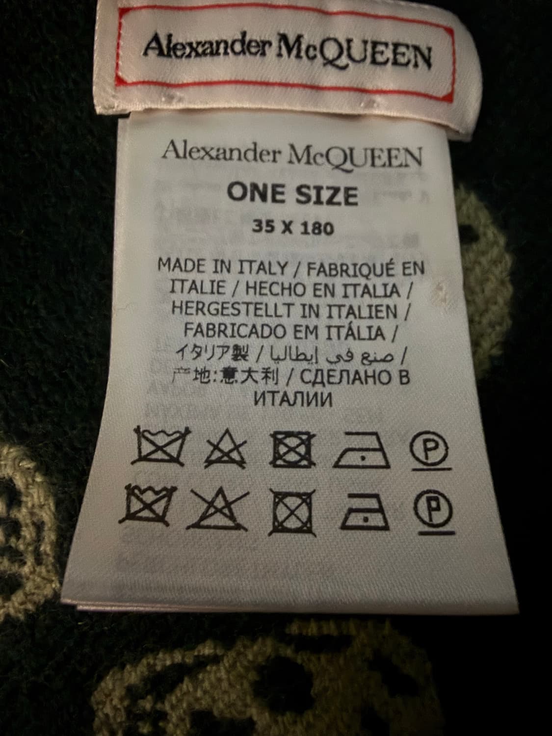 알렉산더맥퀸 라나울 스컬 머플러 상품이미지2