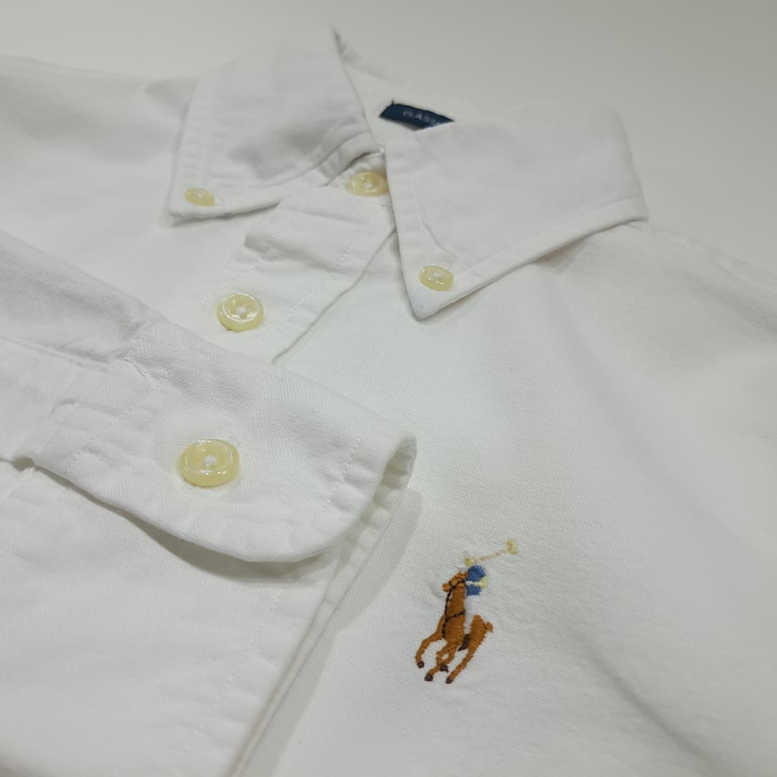 CK100 L 폴로 00s 멀티포니 옥스포드 화이트 셔츠 남방 상품이미지4