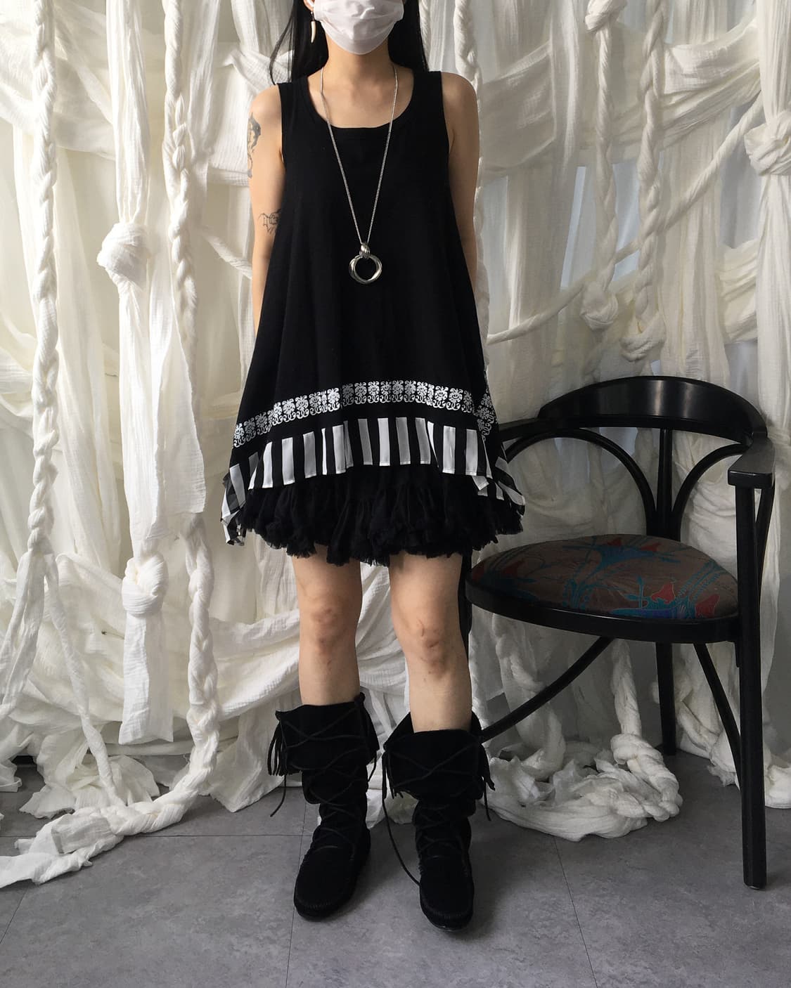 Sunao kuwahara Unbalanced sleeveless one 상품이미지1