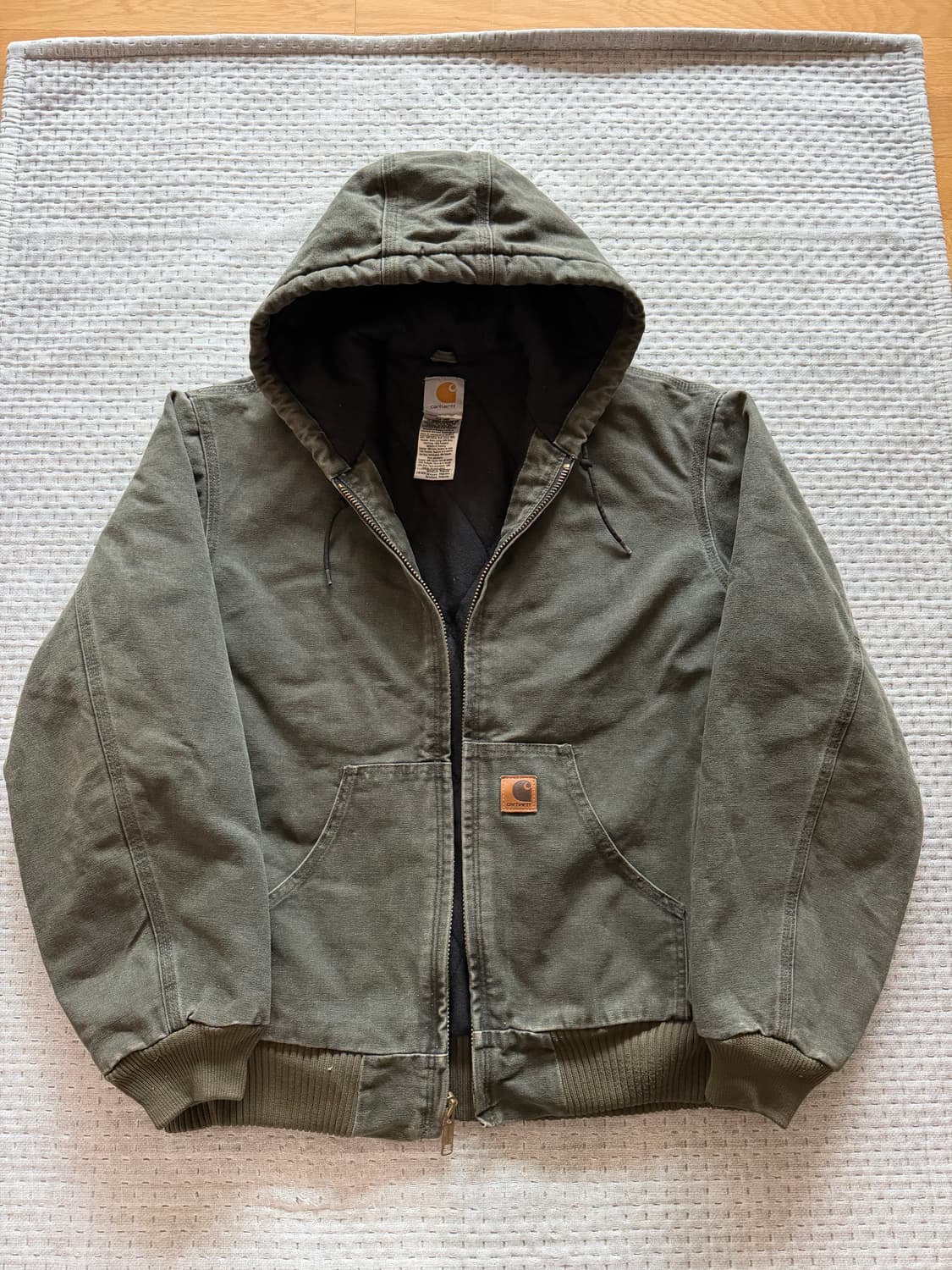 [M] 칼하트 j130 샌드스톤 덕 액티브 자켓 모스 상품이미지1