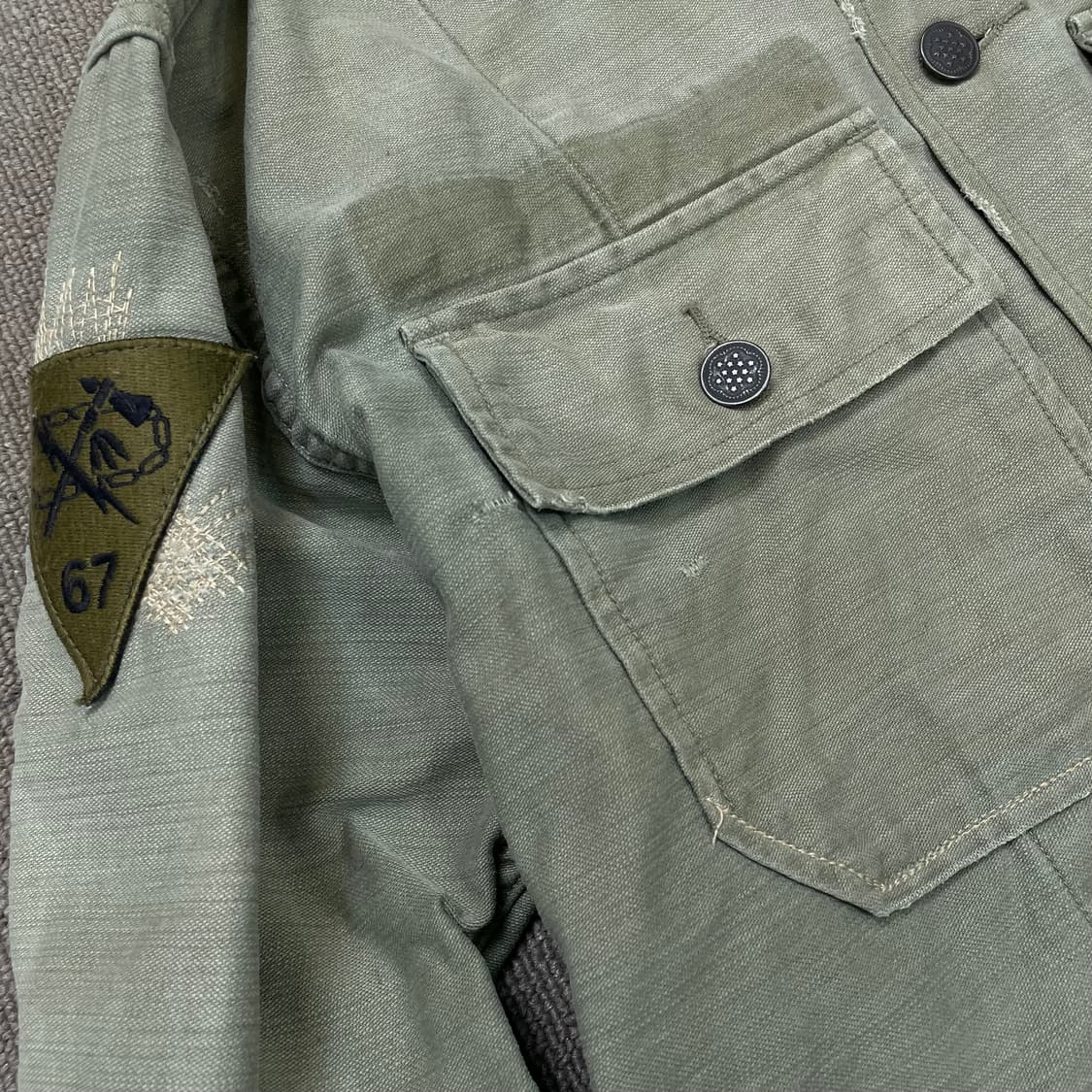 polo 데님앤서플라이 R-10 밀리터리 데미지 셔츠  상품이미지3