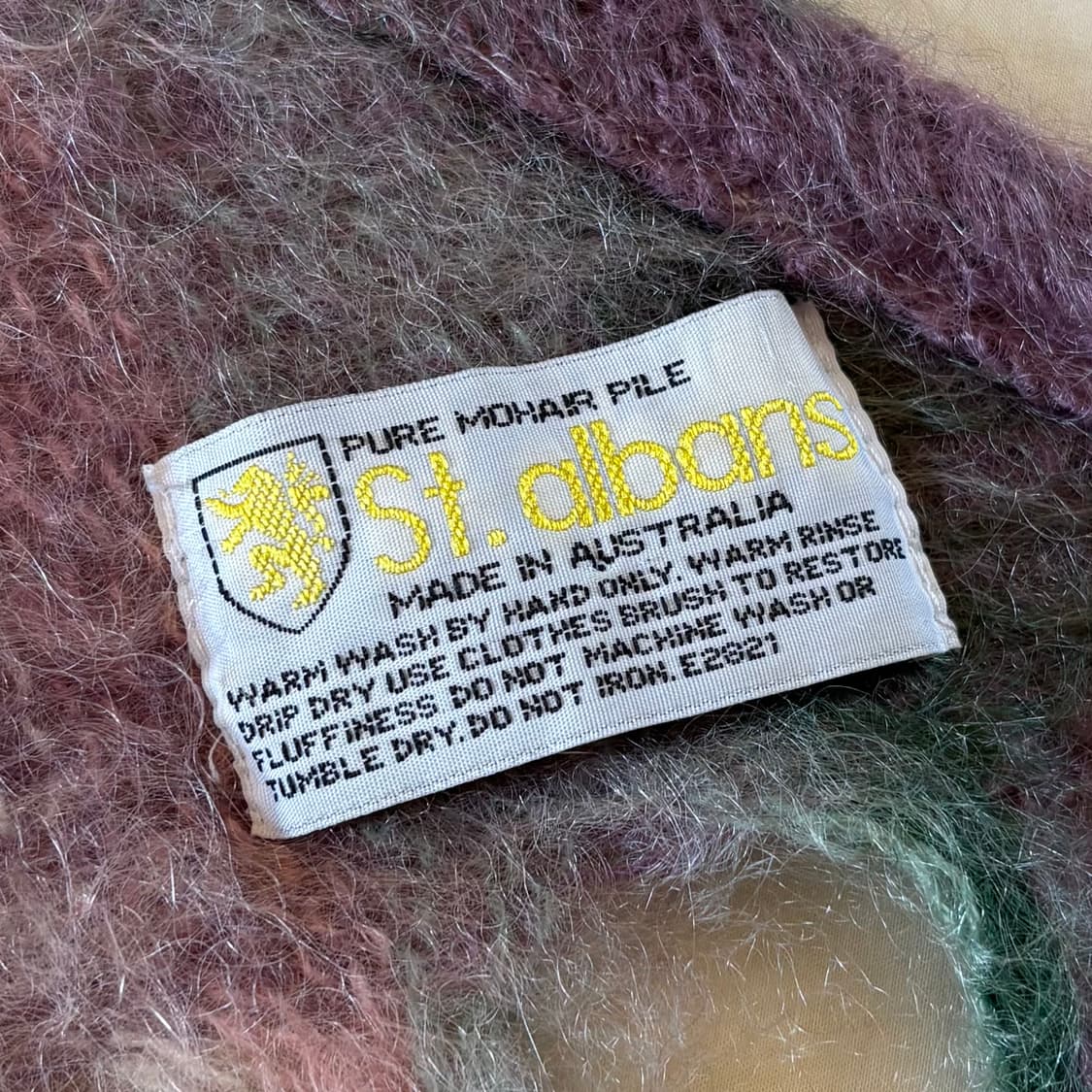 80s 호주 St. Albans 모헤어 숄 머플러  상품이미지4