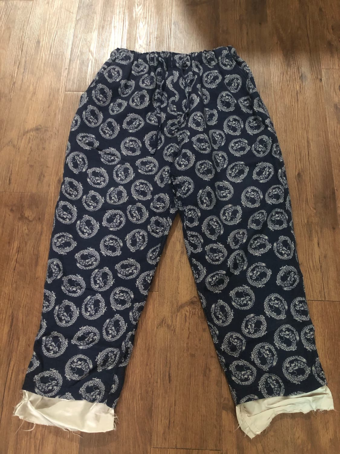 니들즈 스트링팬츠 크레이프 패턴 네이비 M 상품이미지3