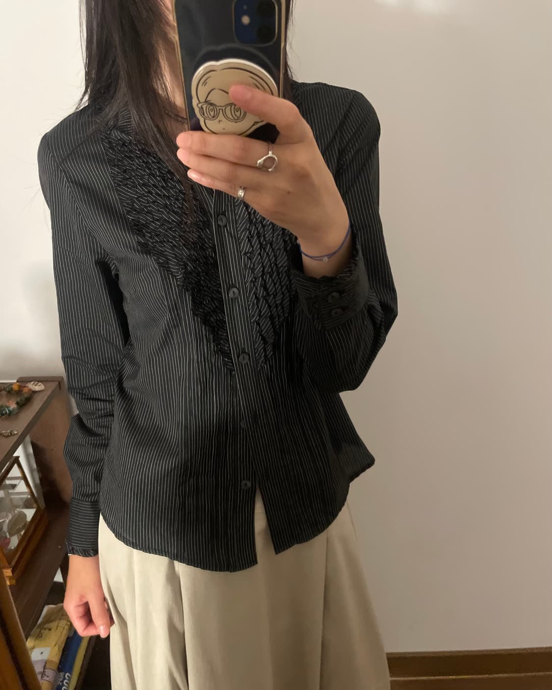 Pin stripe frill shirt 상품이미지6