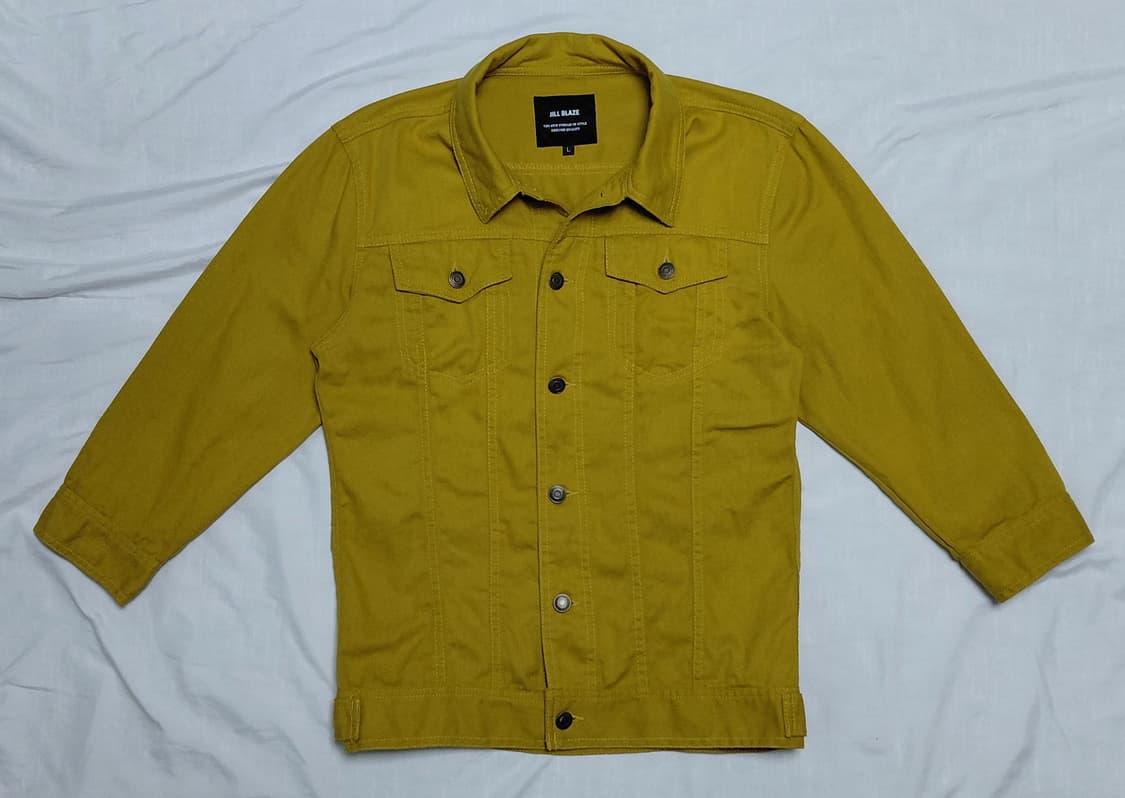 [M] JILL BLAZE 머스터드 트윌 재킷 - 7~8부 소매 상품이미지2