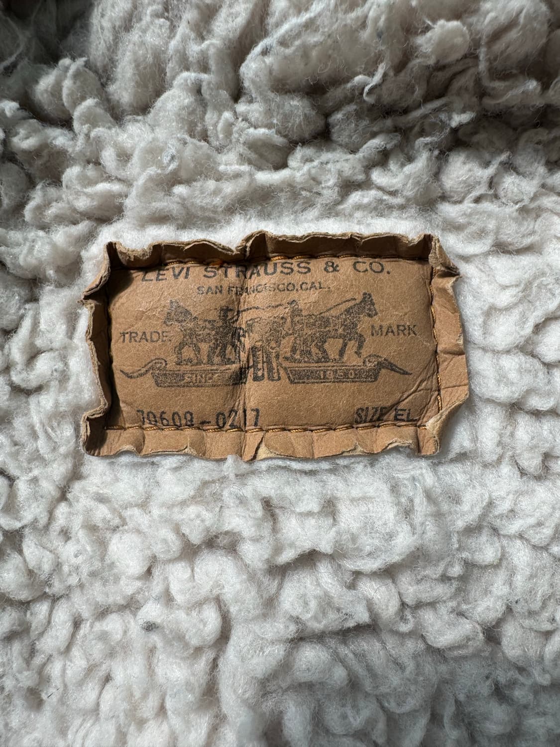 80s levi’s orange tab denim sherpa jacke 상품이미지2