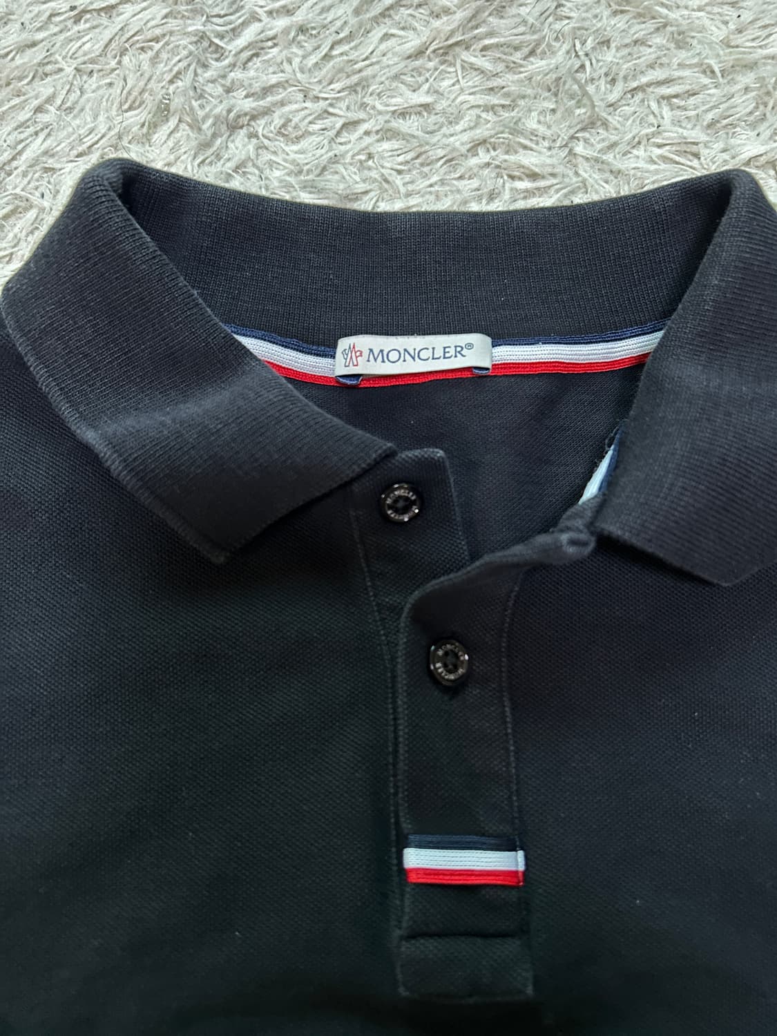 [XL] 몽클레어 카라 반팔티 블랙 상품이미지2