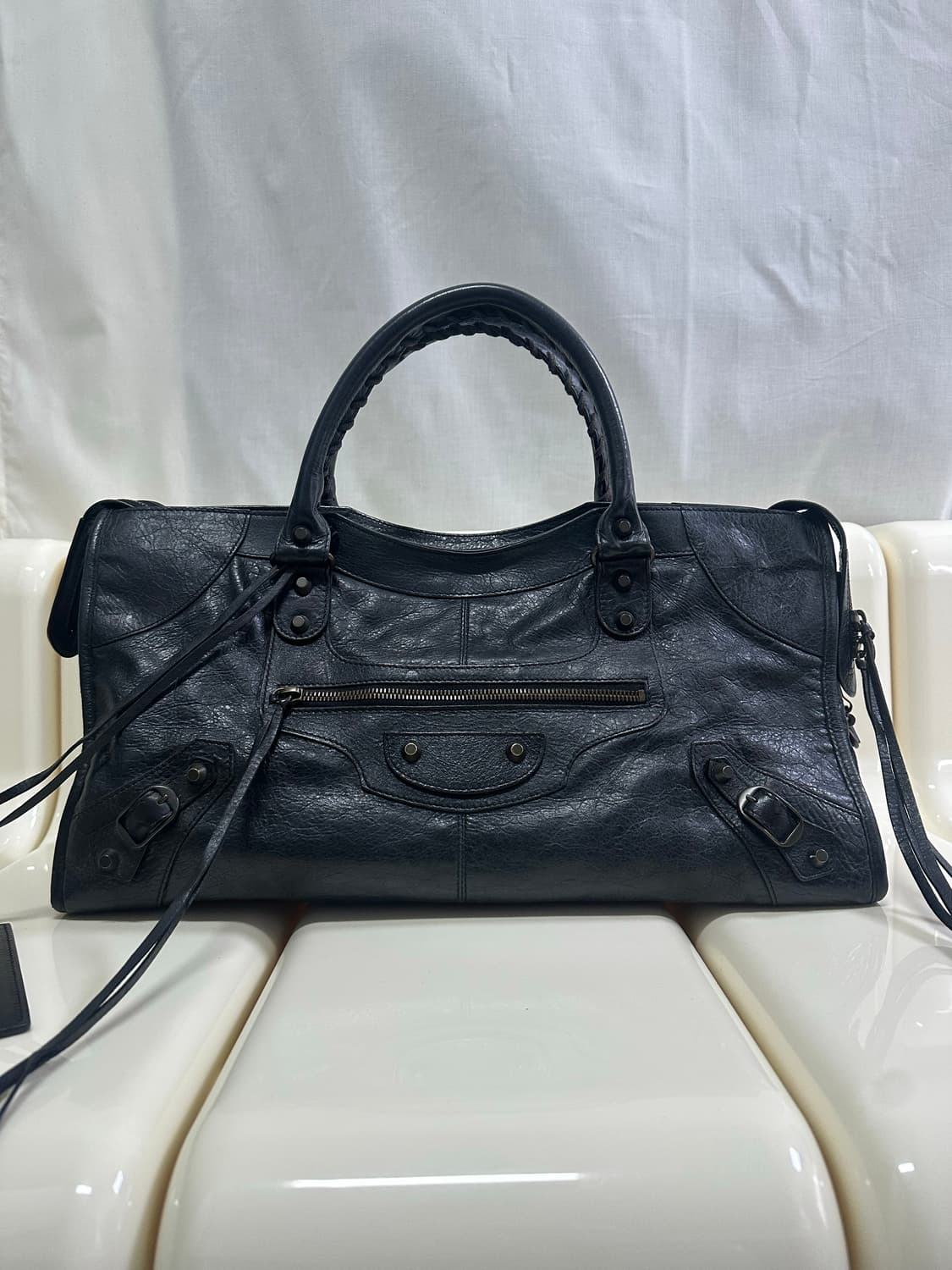 [A 정품] 발렌시아가 시티 모터백 파트타임 블랙 상품이미지6