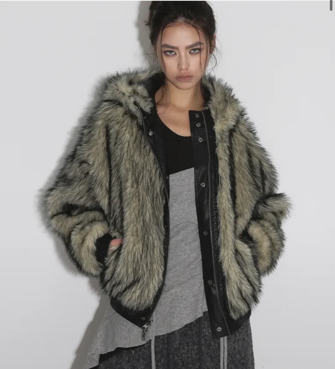 샌드릭 퍼자켓 REVERSIBLE FUR LEATHER /라이트 옐로우 상품이미지1