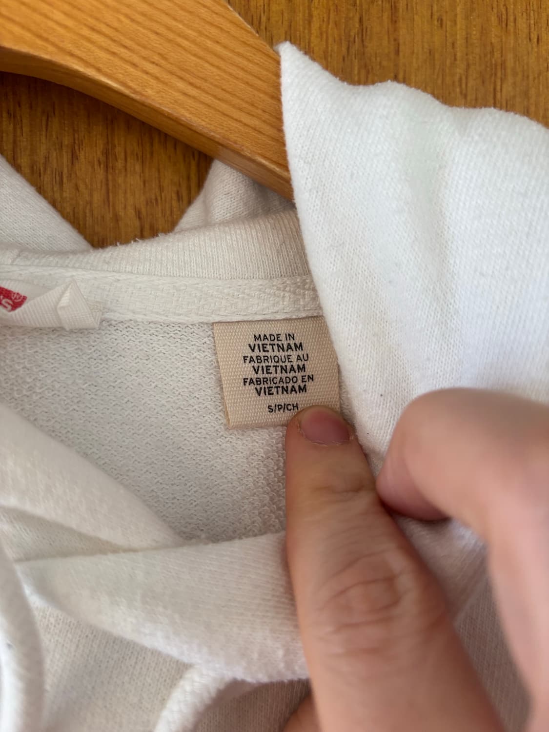 리바이스 화이트 로고 후드티 상품이미지5