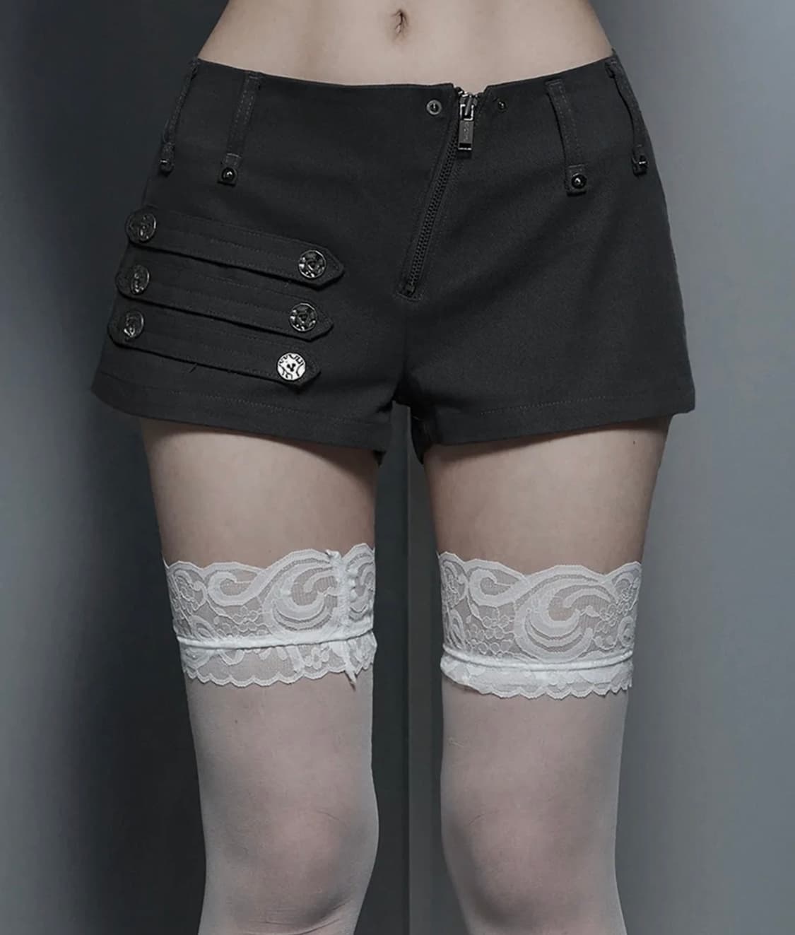 Napoleon Diagonal zipper short pants (Da 상품이미지1