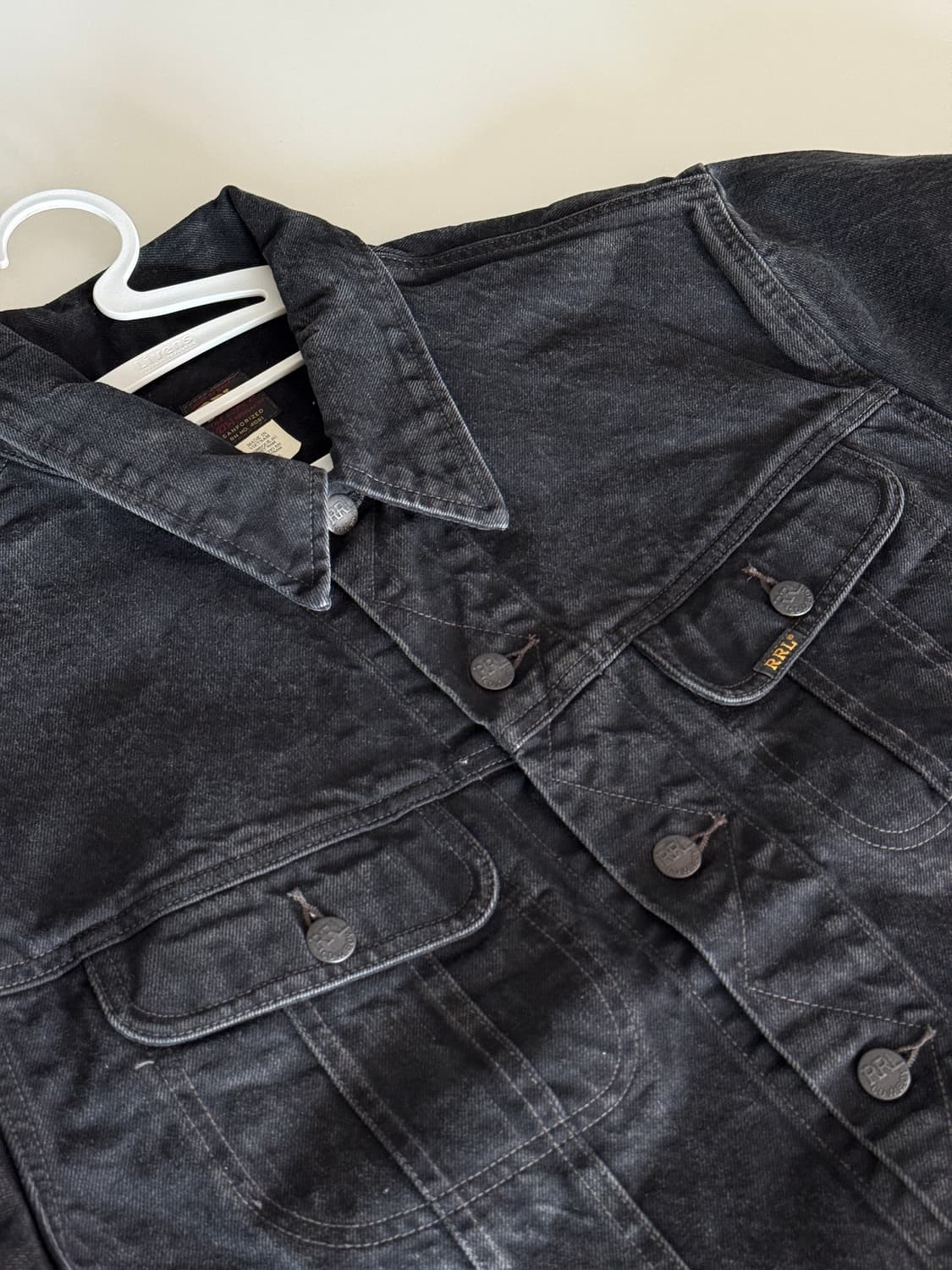 [L] rrl 더블알엘 데님 트러커 자켓 블랙 lot 271 상품이미지1