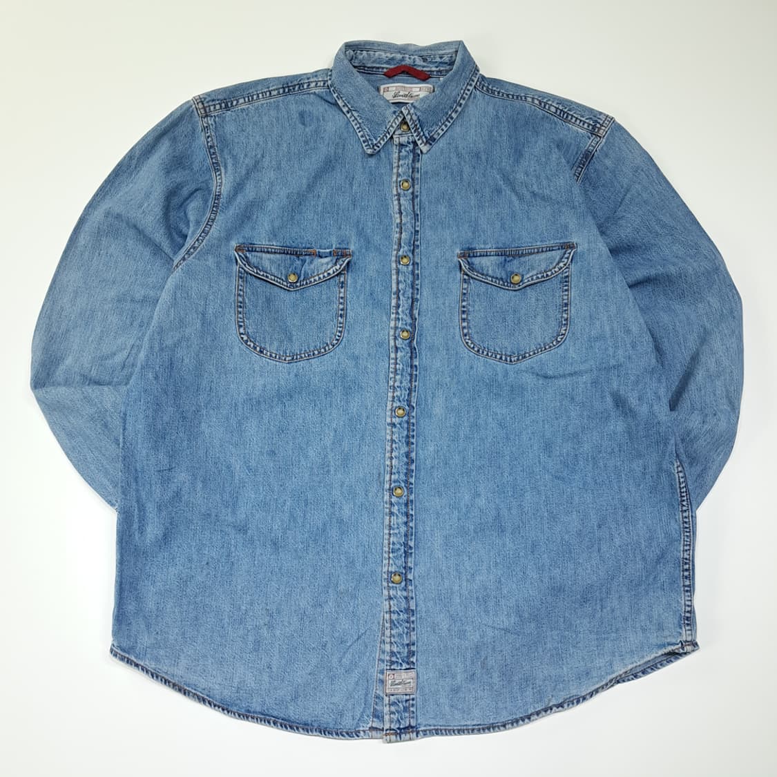 CL621 L 리바이스 00s 코튼 웨스턴 스냅 워크 데님셔츠 남방 상품이미지1